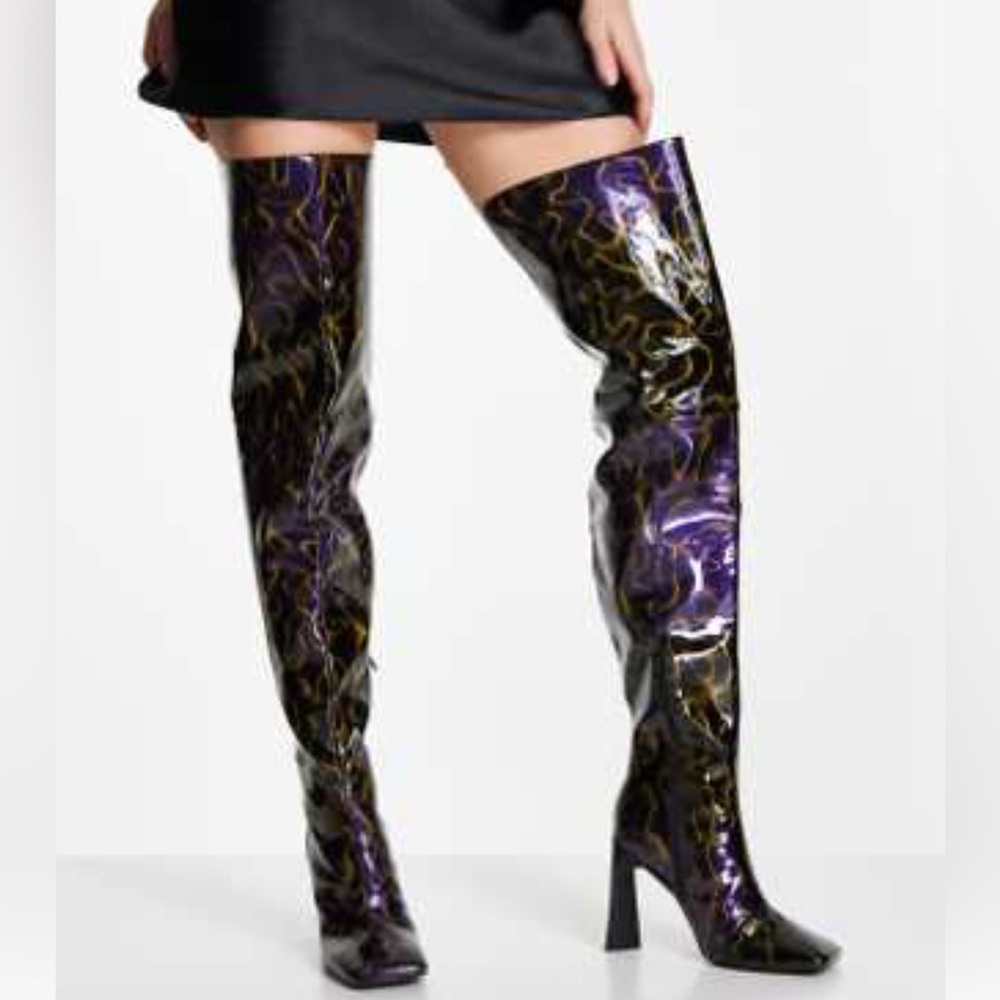 ASOS Design over the knee high Kensington boots brand new